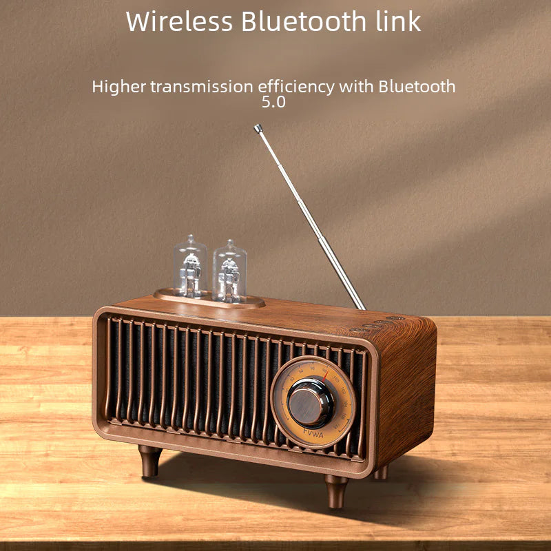 Altavoz Bluetooth Retro AS19 con Radio FM y Bajos Potentes - Batería Recargable