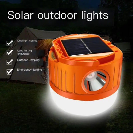 Bombilla LED Solar Recargable 2000LM - Iluminación Portátil para Apagones